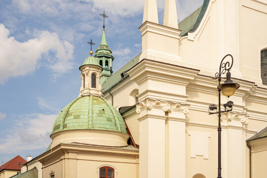 Warsaw, Poland, 20 June 2019: Old town and decorative elements in Warsaw