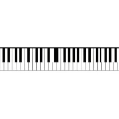 Fototapeta premium Close-up view of black and white piano keys on musical instrument
