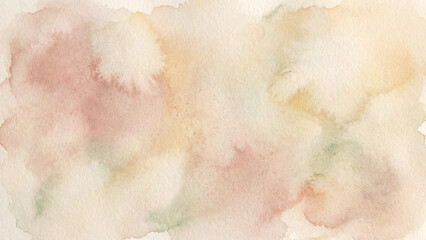 Fototapeta premium Soft Watercolor Bleed Cream Pink Mustard Paper Texture Evoking Harmony Warmth and Gentle Joy Perfect for Wedding Greeting Card Branding Advertising Presentation and Background