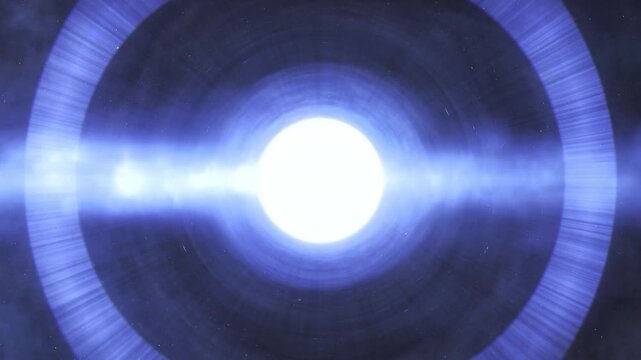 Pulsar / Neutron Star
Animation of a rapidly rotating pulsar or neutron star in deep space. 