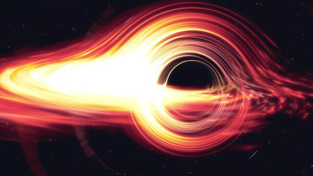 Supermassive Black Hole
Animation of a supermassive black hole in space. Features the glowing accretion disk, gravitational lensing, and intense gravity well. 3D-Animation.