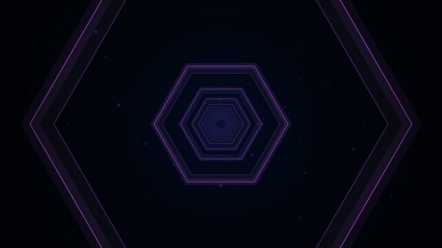Futuristic Hexagonal Tunnel Loop with Floating Particles Multi Color Pack