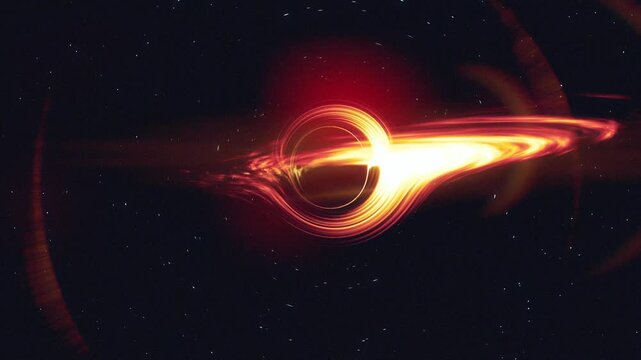 Supermassive Black Hole
Animation of a supermassive black hole in space. Features the glowing accretion disk, gravitational lensing, and intense gravity well. 3D-Animation.