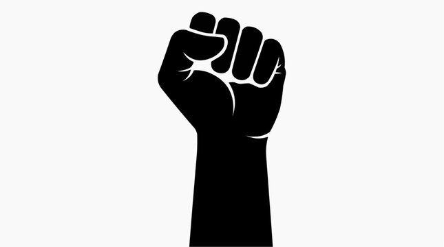 A raised fist symbol representing power, strength, and solidarity for social justice movements.