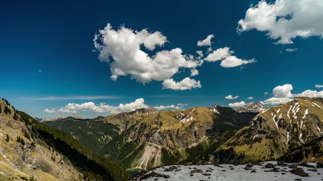 Majestic Alpine Landscape Time-Lapse with Dynamic Clouds