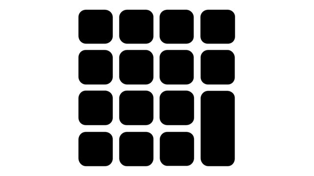 Calculator Keypad Vector Icon Illustration with Editable Stroke. Minimalist Numeric Dial Pad Grid for Business and Office Use. Adjustable Line Weight, Customizable Stroke, Thin Line Design.