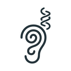 Fototapeta premium human ear outline illustration. Icon symbol illustration design