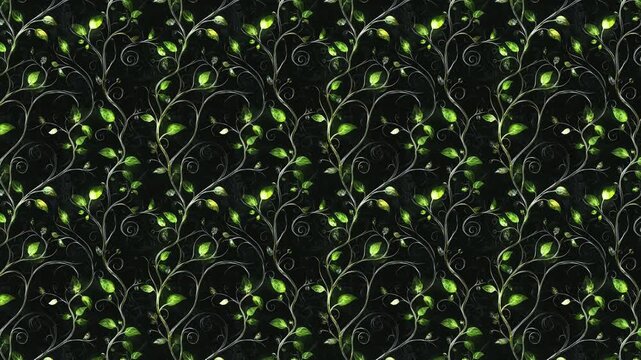 Dark background with vines