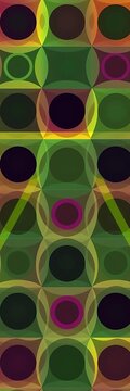 Interlocking triangle pattern with circles and lines, geometric, circles
