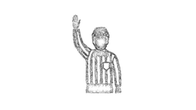 Sketch referee icon animation - smooth progressive reveal