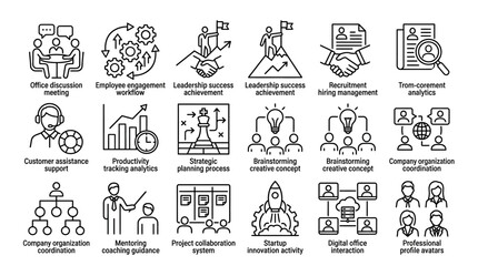 Obraz premium Business icons for professional use.