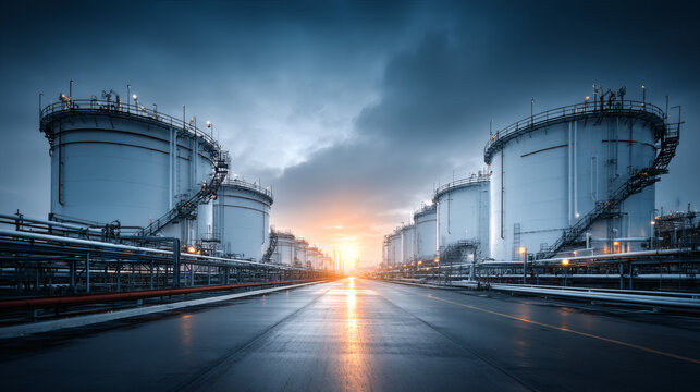 Low angle view of a wind&shy;turbine blade hub and supporting tower in a renewable-energy facility, golden ratio composition of tower and sky, soft sunset light illuminating structure.