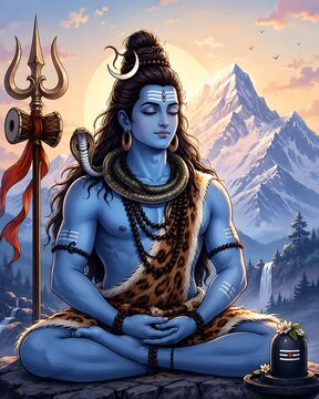 Traditional Mahashivratri Pradosh Vrat Masik Shivratri Nishita Kaal Sital Sasthi puja of Bhagwan Shiv Shankar Bhujang Mahadev Gangadhar Bholenath Mahakal Parvati ShivShakti