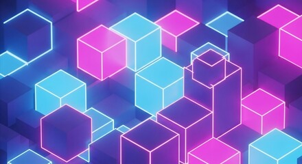 Obraz premium Neon Lattice Bloom