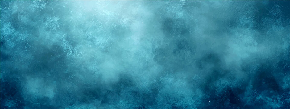 Ethereal aquatic mist, swirling aqua, teal, and deep blue hues, creates an otherworldly underwater atmosphere.