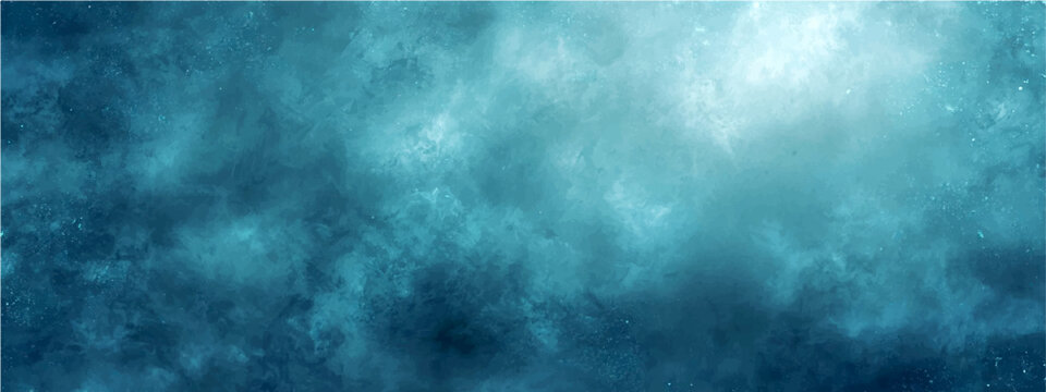 Ethereal aquatic mist envelops the viewer, evoking a sense of mystery and depth within a submerged realm.