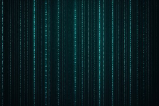 Digital binary code matrix background.
