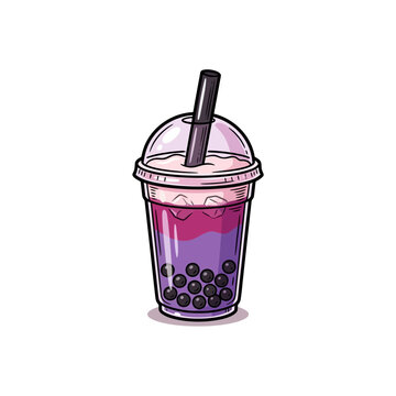 Bubble tea cup vector illustration