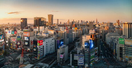 Sunset at  Shibuya Crossing,Tokyo © Paul