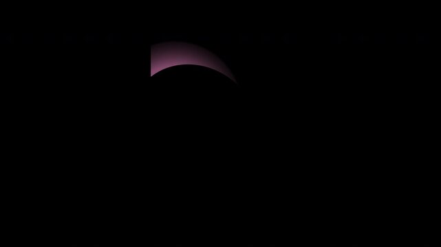 Vertical Abstract 4K pink eclipse shadow transition, seamless loop with alpha channel