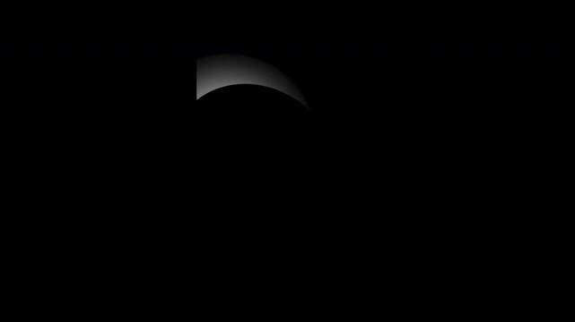 Vertical Abstract 4K silver eclipse shadow transition, seamless loop with alpha channel