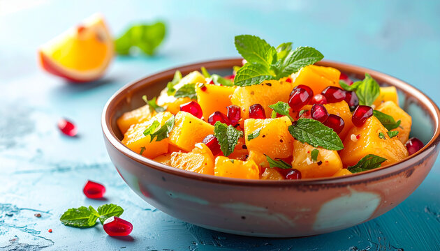 Fresh orange and pomegranate salad