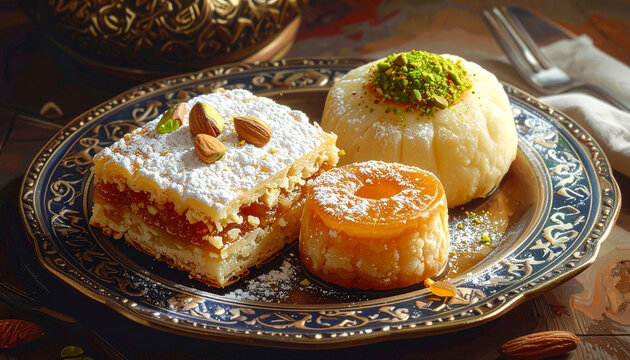 Assorted Middle Eastern traditional desserts