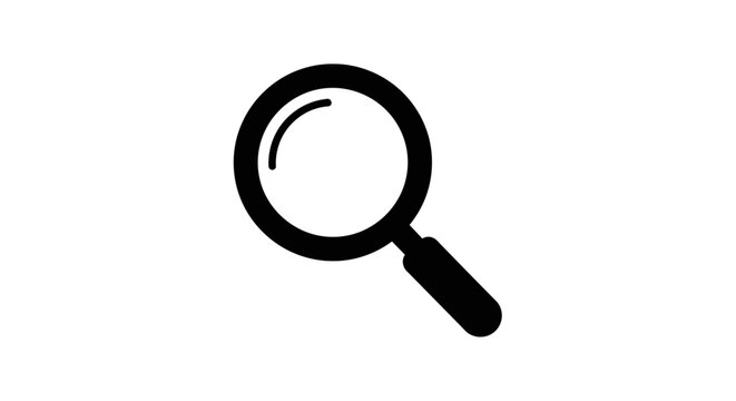 Magnifying glass icon tool symbol.