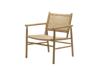 Fototapeta premium Green woven chair with metal frame