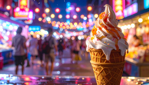 Sweet soft serve night market