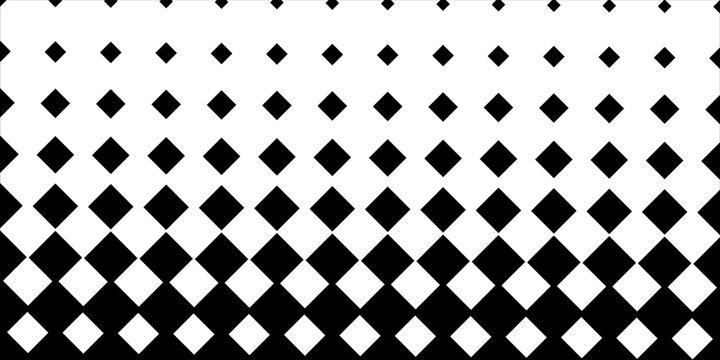 Abstract black and white halftone diamond pattern with gradient transition effect. Vektor ini cocok untuk web, presentasi, iklan, teknologi, sport dan lain-lain