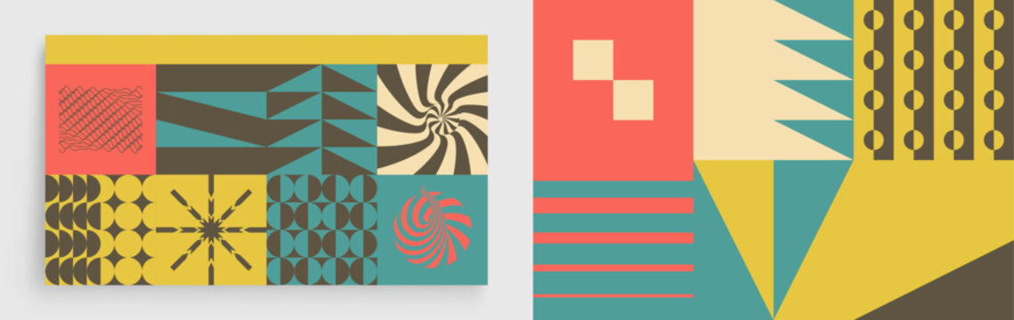 Abstract geometrical pattern. Cover design template. Vector illustration for brochure, notebook, notepad, diary, notepad, poster or card.