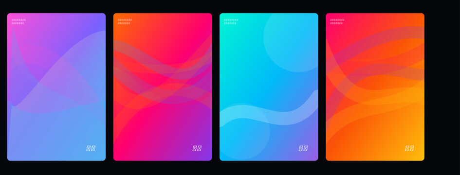 Vibrant abstract patterns displayed on multiple screens side by side indoors