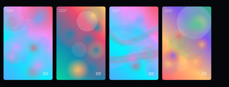 Vibrant abstract art display with colorful patterns on screens