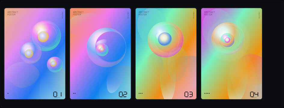 Vibrant colorful orbs float in a gradient background with swirling patterns and lights