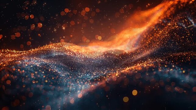 Innovative Virtual System Background With Modern Data Flow Animation