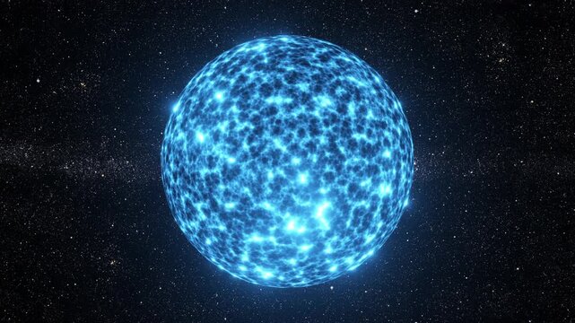 Neutron star collapsing. Scientific animation.
