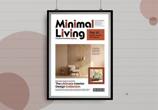 Modern Interior Cover Design Template Layout