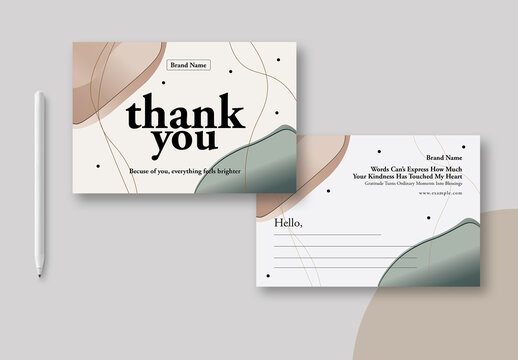 Thank You Card Layout Template