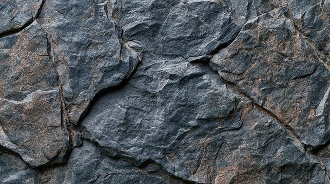 Rough Flint Stone Texture, Primitive Natural Mineral Rock Background