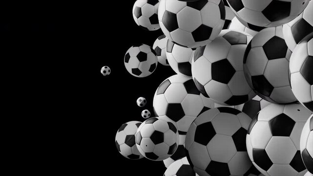 Dynamic Soccer Ball Transition Pack With Spinning Football Motion on Alpha Channel Transparent Background for Sports Broadcast Intro Overlay and Video Editing