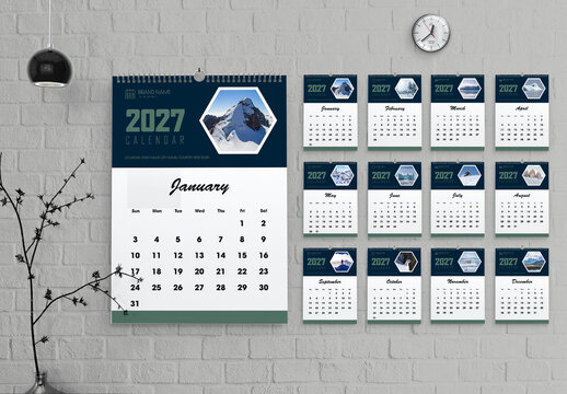 2027 Wall Calendar Template