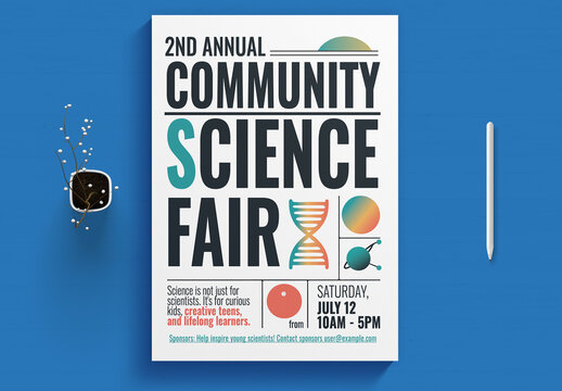 Community Science Fair Flyer Design
