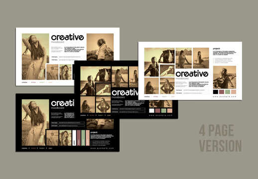 Creative Mood Board Template with Fashion Branding