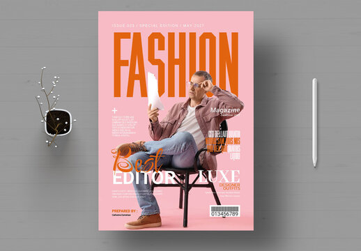Fashion Magazine Cover Layout