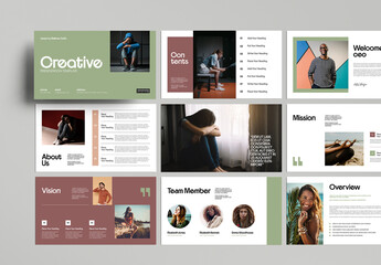 Modern Creative Presentation Template with Minimal Corporate Pitch Deck