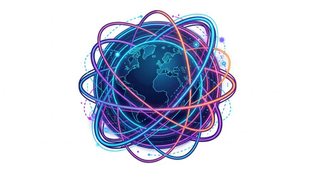 Abstract Globe Network Digital Connections Technology Concept. © garen
