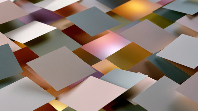 Abstract paper card pattern with fading color light, layered square shape background texture concept