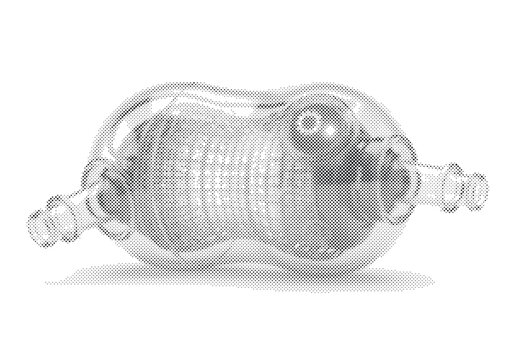Cybernetic Immune Lymph Node Filter Prosthetic 3D Illustration with Lavender Lattice and Amber Pathogen Sensor