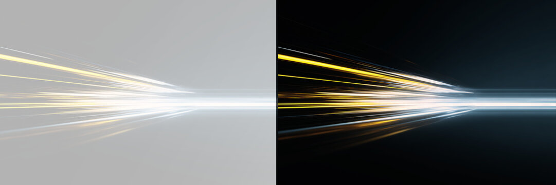 Golden light rays spreading horizontally for energy movement effect and abstract dynamic composition for marketing visuals png